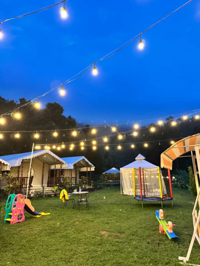 Corporate retreat blue hour at Mukshwaa resort